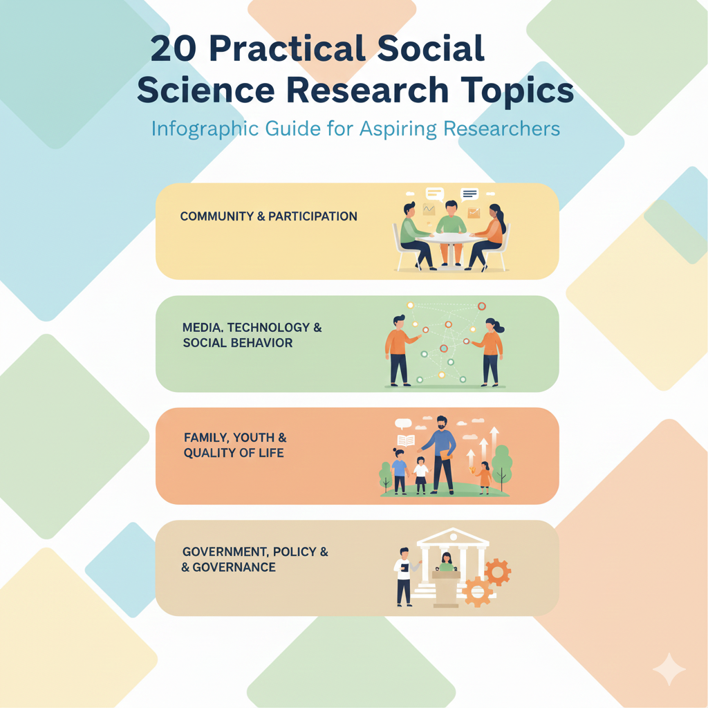 20 หัวข้อวิจัยทางสังคมศาสตร์ที่ทำได้จริง สำหรับนักศึกษาระดับปริญญา