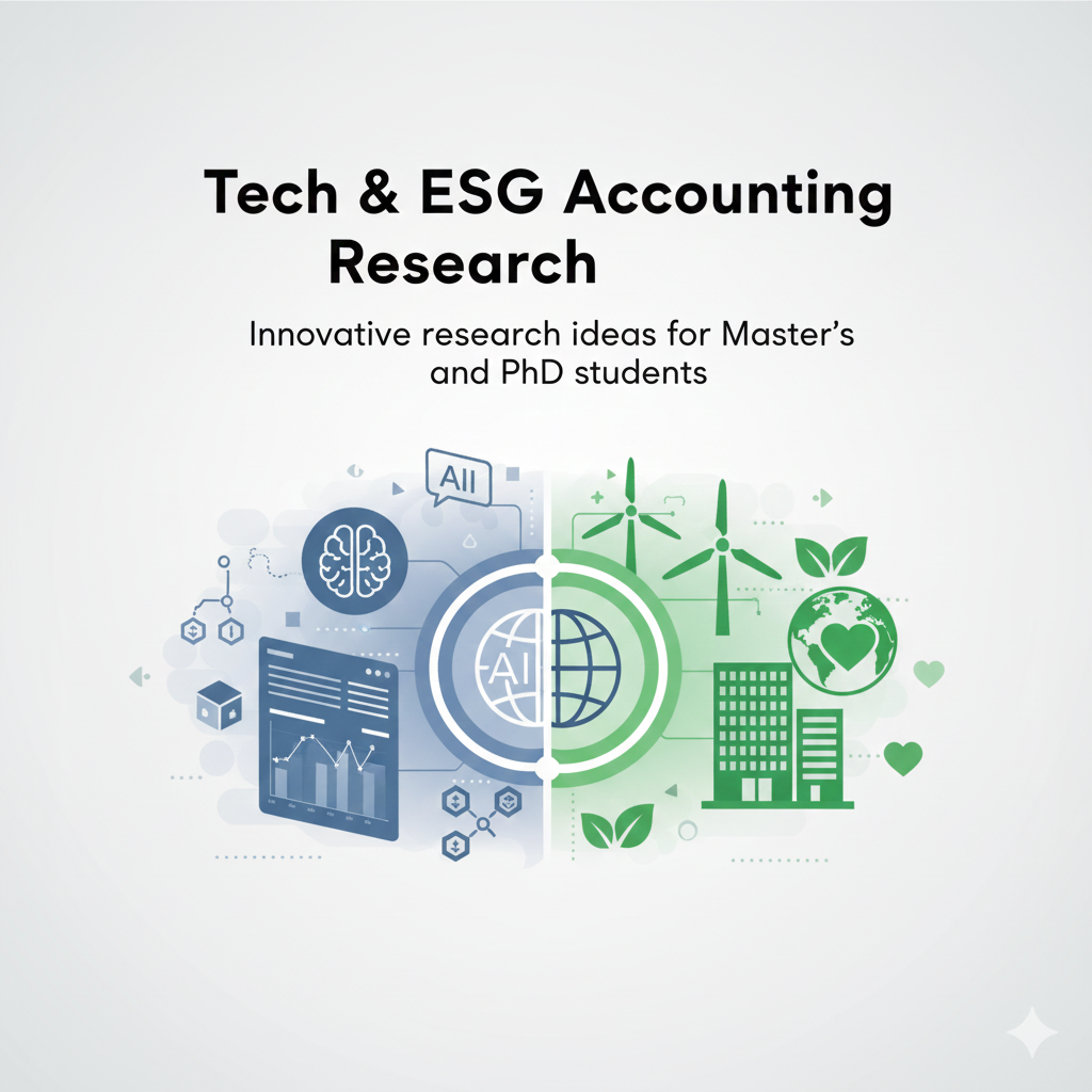 ไอเดียหัวข้อวิจัยบัญชีสาย Tech และ ESG สำหรับนักศึกษาปริญญาโทและเอก