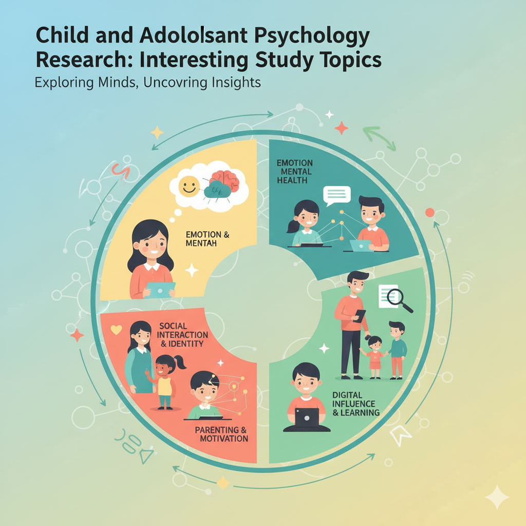 งานวิจัยจิตวิทยาเด็กและวัยรุ่น พร้อมแนวคิดและหัวข้อวิจัยที่น่าสนใจสำหรับนักศึกษาและนักวิจัย