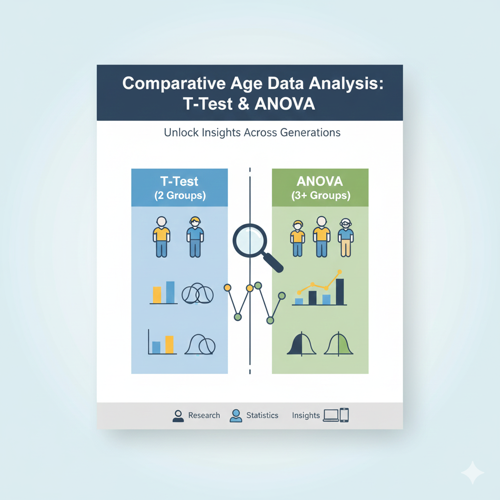 การเปรียบเทียบกลุ่มตัวอย่างตามอายุด้วย t-test และ ANOVA ในงานวิจัย