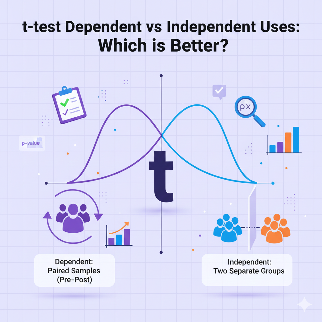 t-test Dependent vs Independent ใช้แบบไหนดีกว่าในการเปรียบเทียบค่าเฉลี่ยงานวิจัย