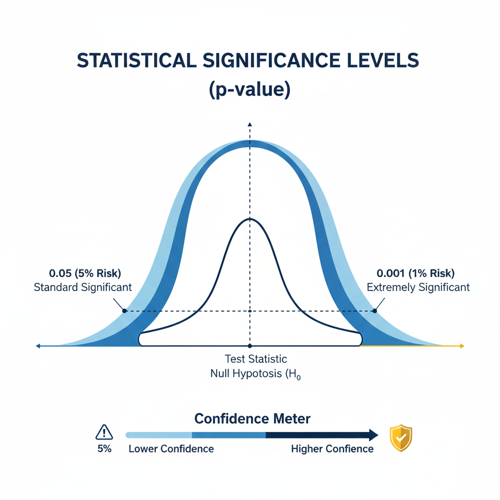 อธิบายความแตกต่างของค่า Sig 0.05 0.01 และ 0.001 ในงานวิจัยเชิงปริมาณ พร้อมการแปลผลทางสถิติ