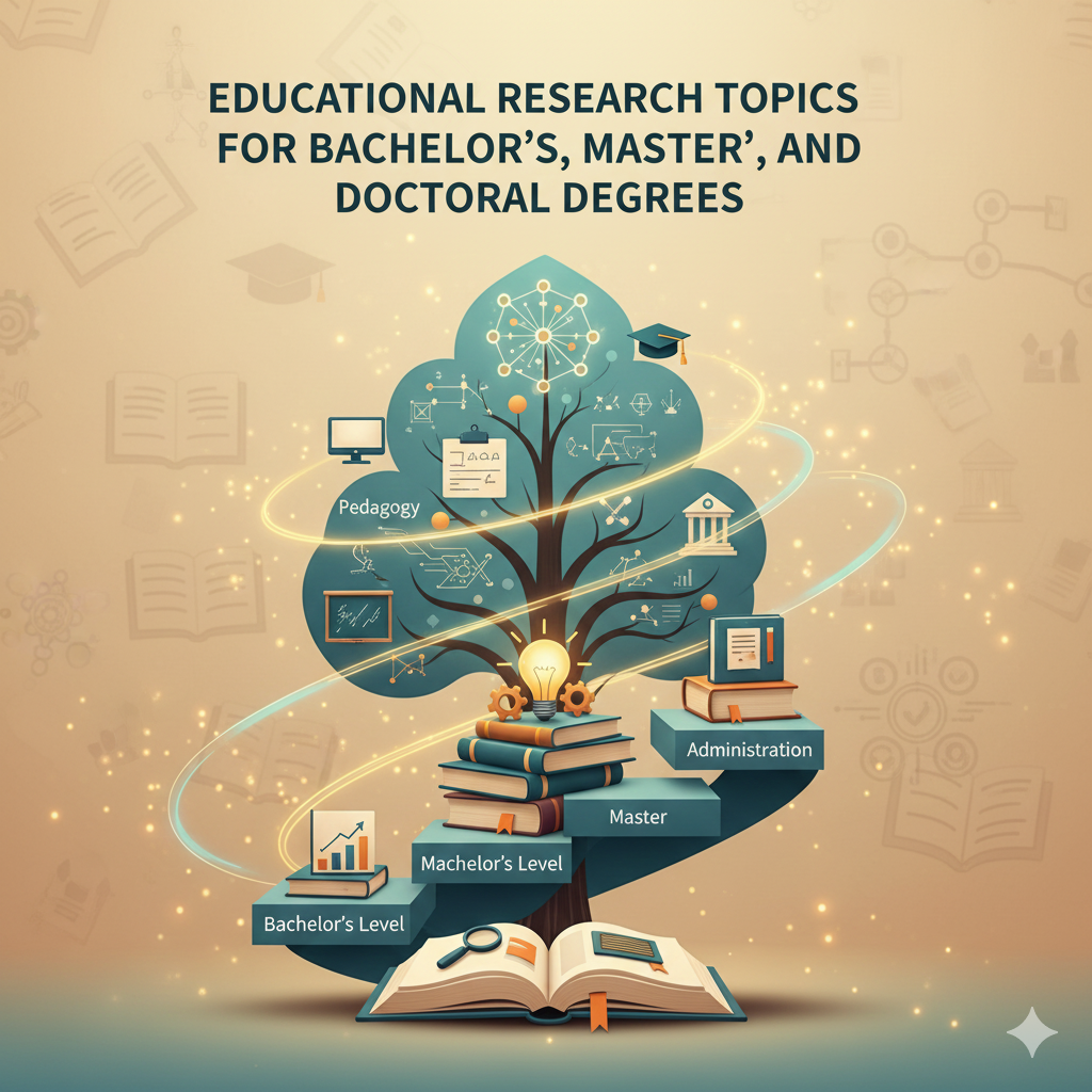 ตัวอย่างหัวข้อวิจัยทางการศึกษา สำหรับนักศึกษาปริญญาตรี ปริญญาโท และปริญญาเอก เพื่อใช้เป็นแนวทางเลือกหัวข้อวิจัย