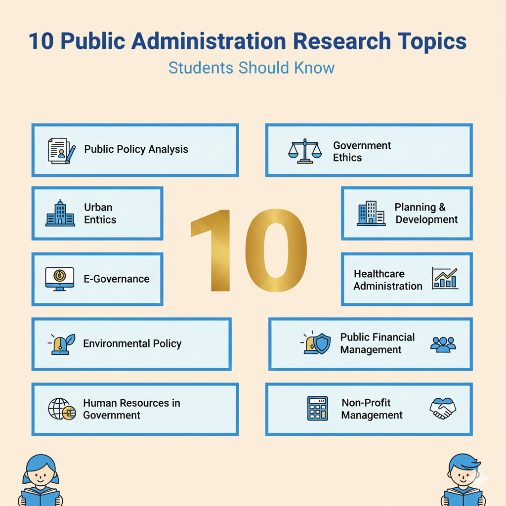 ภาพหน้าปกบทความ 10 หัวข้อวิจัยการบริหารรัฐกิจ สำหรับนักศึกษารัฐประศาสนศาสตร์และงานวิจัยภาครัฐ