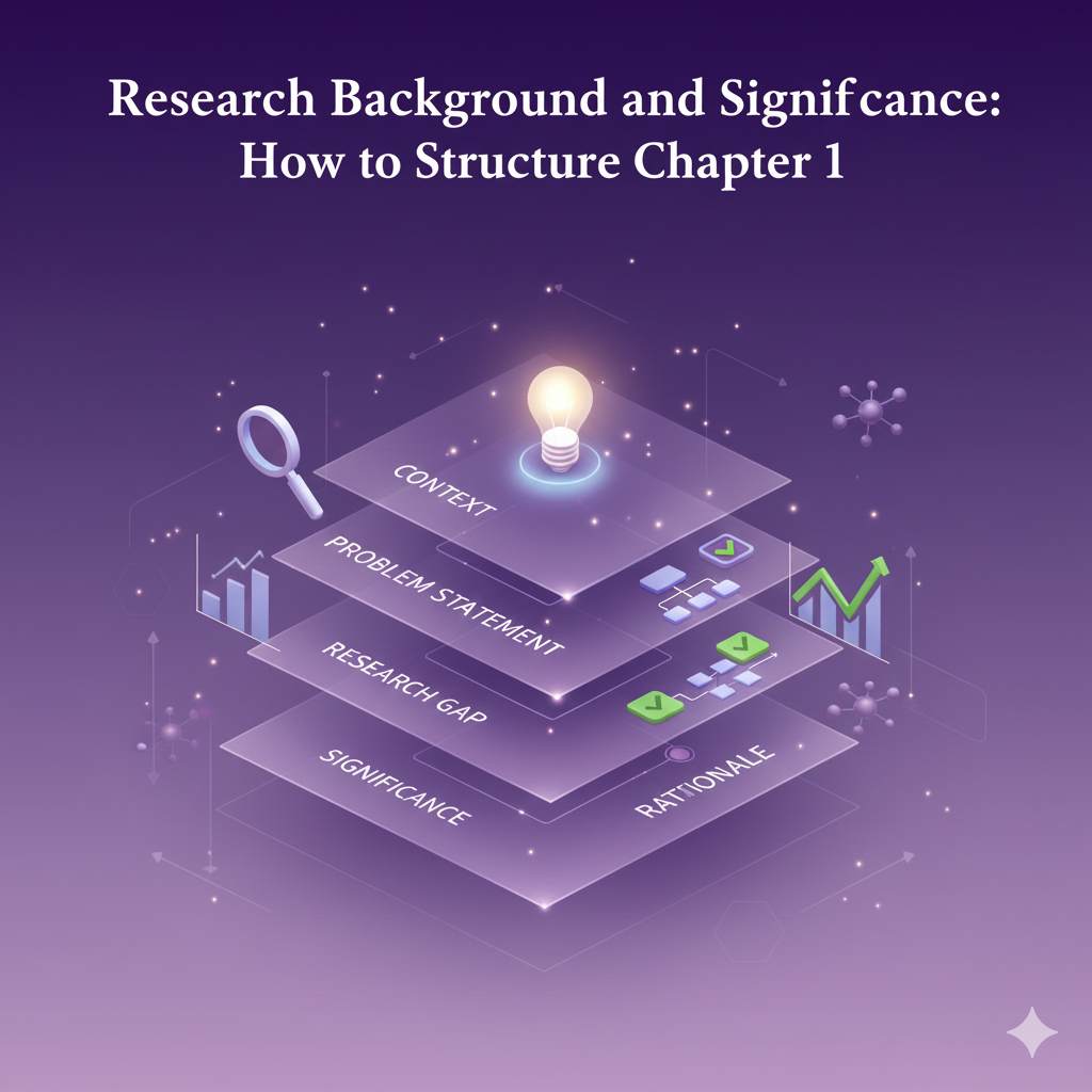 โครงสร้างความเป็นมาและความสำคัญของงานวิจัย สำหรับบทที่ 1 งานวิจัย ปริญญาตรี–โท–เอก
