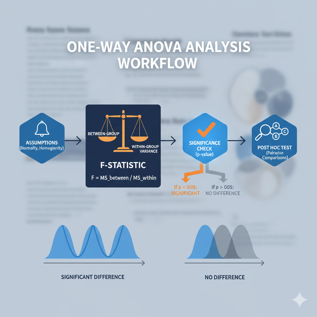 วิธีทำ ANOVA แบบ Step-by-Step เพื่อวิเคราะห์ความแตกต่างมากกว่า 2 กลุ่มในงานวิจัย