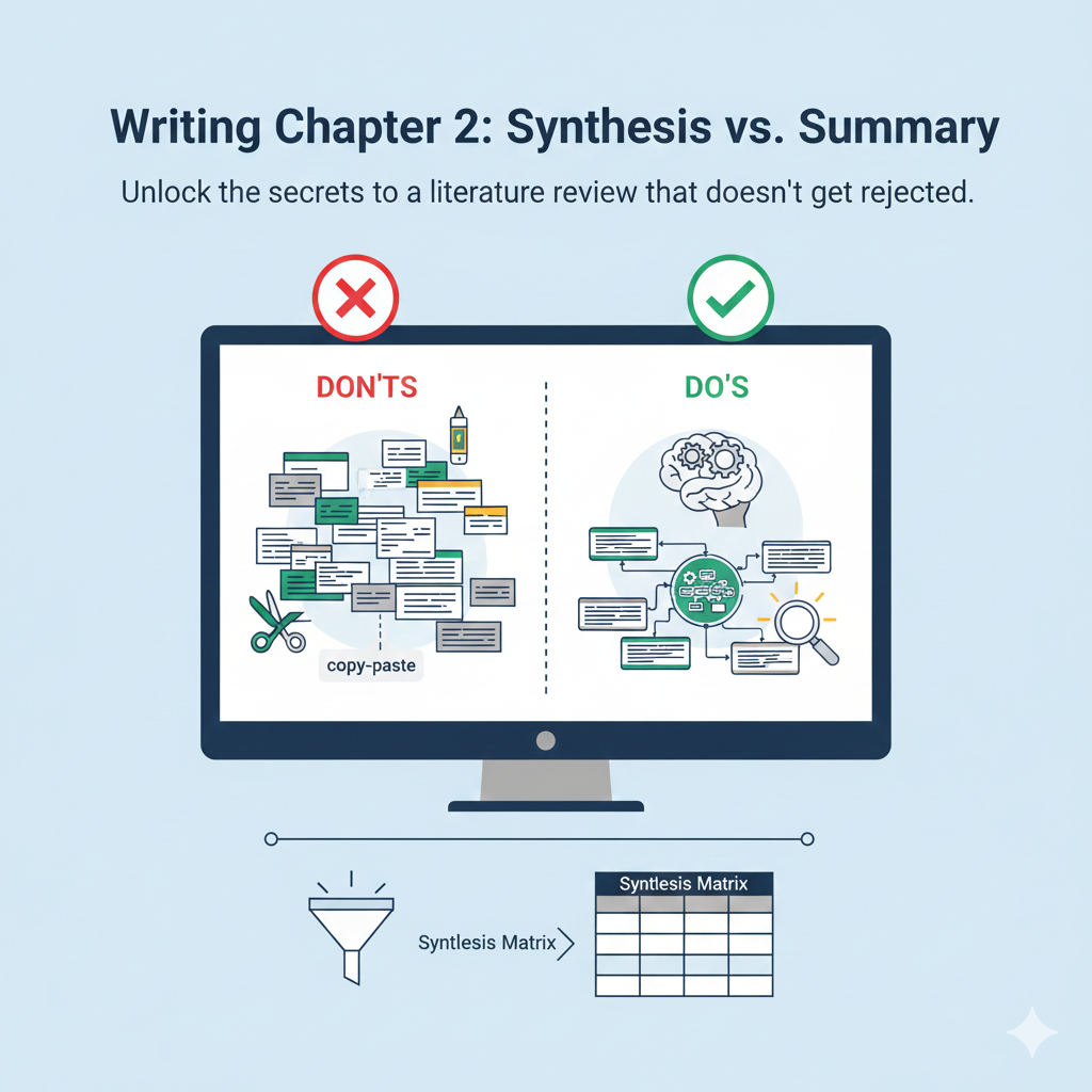 เทคนิคเขียนบทที่ 2 แบบสังเคราะห์วรรณกรรม ไม่ตัดแปะ