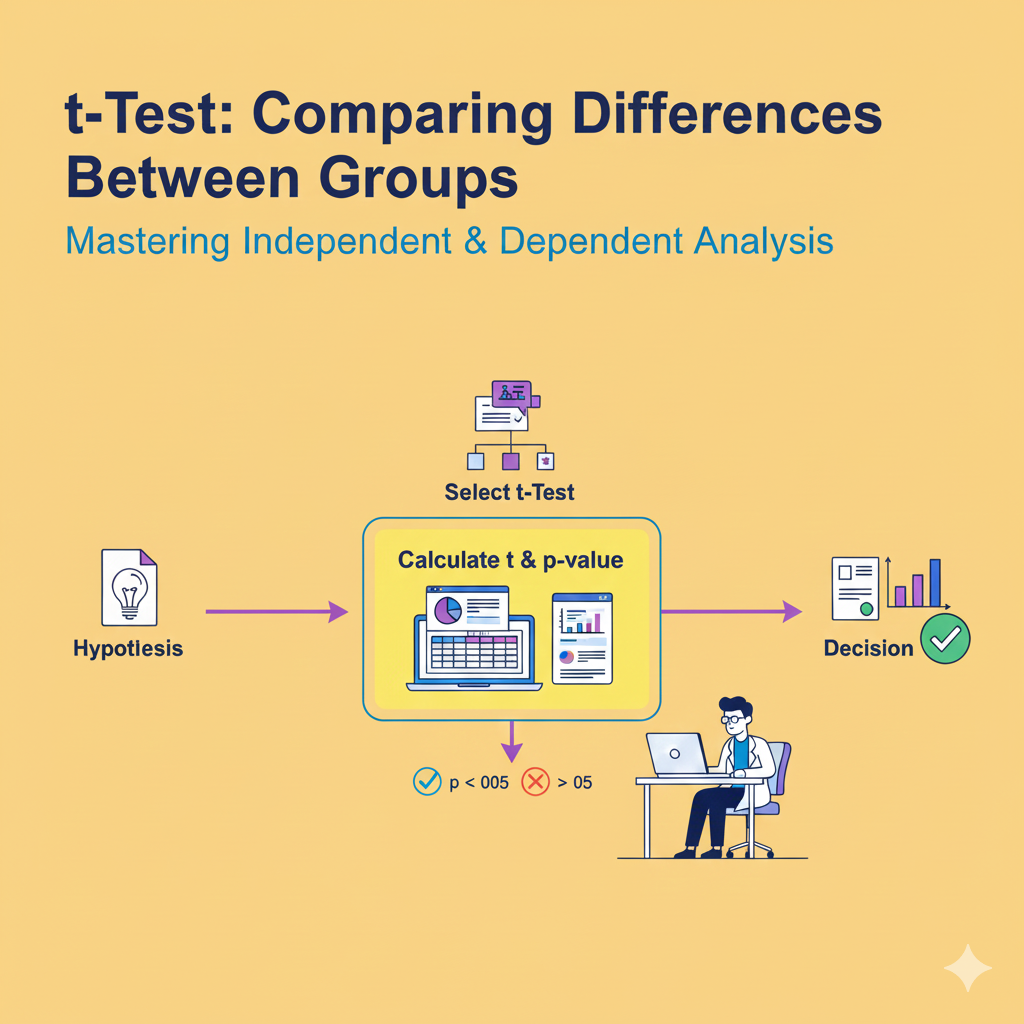 การใช้ t-Test วิเคราะห์ความแตกต่างระหว่างกลุ่มตัวอย่างในงานวิจัยเชิงปริมาณ