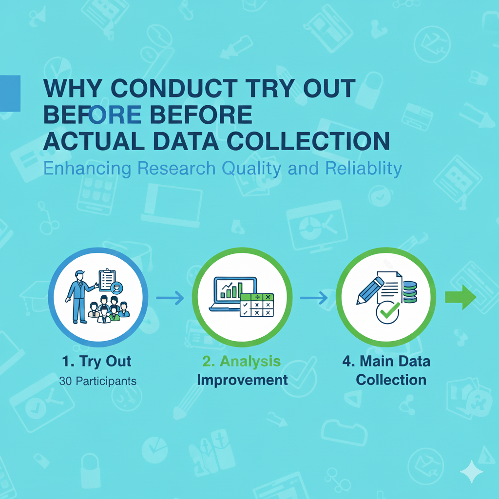 การ Try Out แบบสอบถามก่อนเก็บข้อมูลจริงในงานวิจัยกับกลุ่มตัวอย่าง 30 คน